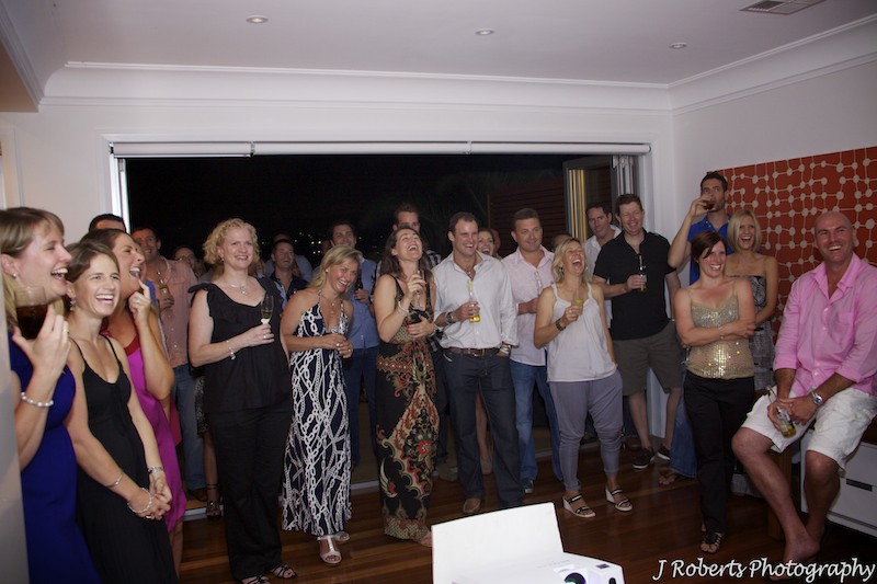 Laughing at speeches - party photography sydney